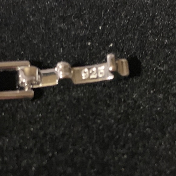 STERLING SILVER ALMANDINE GARNET TOPAZ BRACELET - Picture 7 of 7